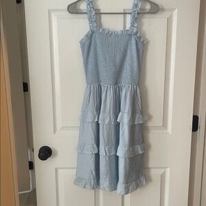 Lea & Viola Sky Blue Smocked Dress